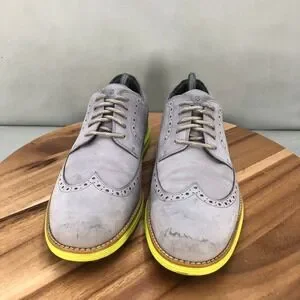 Cole Haan Zerogrand OG Wingtip Oxford Spikeless Golf Shoes Gray Yellow Men 9.5 M 2022 Cole Haan x atmos | Øriginal Grand | Mercari main image 3